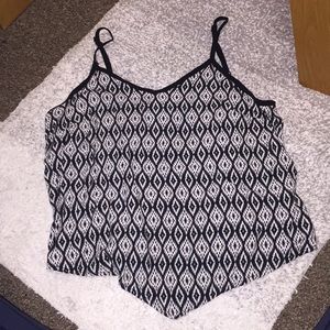 Black and white Aztec printed tank top